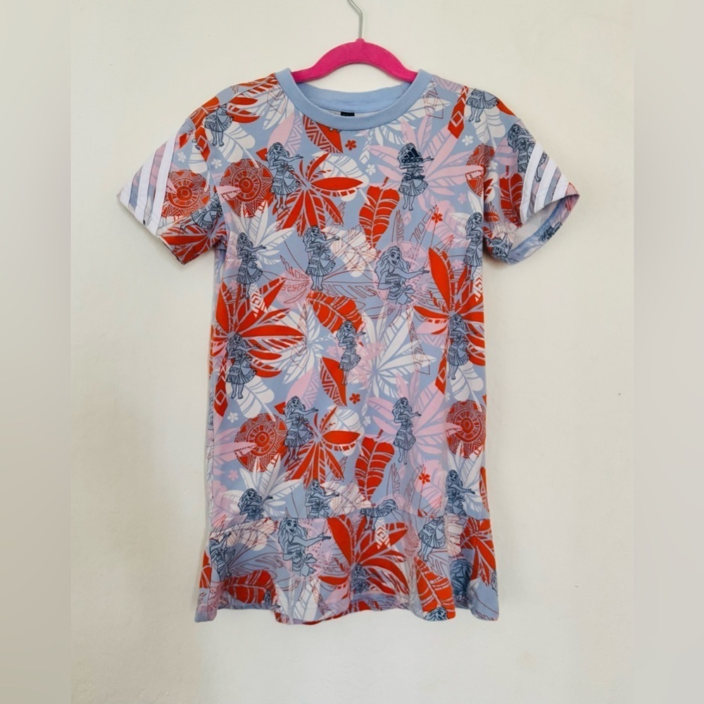 Adidas x Disney Moana Girls T Shirt Dress - Picture 5 of 9